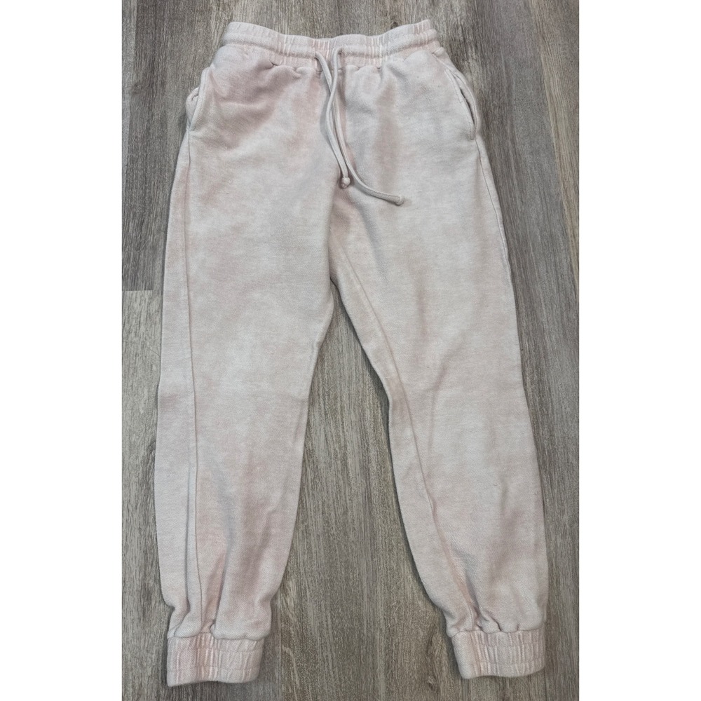 Onia Light Pink Cotton Terry Jogger Sweatpants‎ Drawstring Pockets Size Small